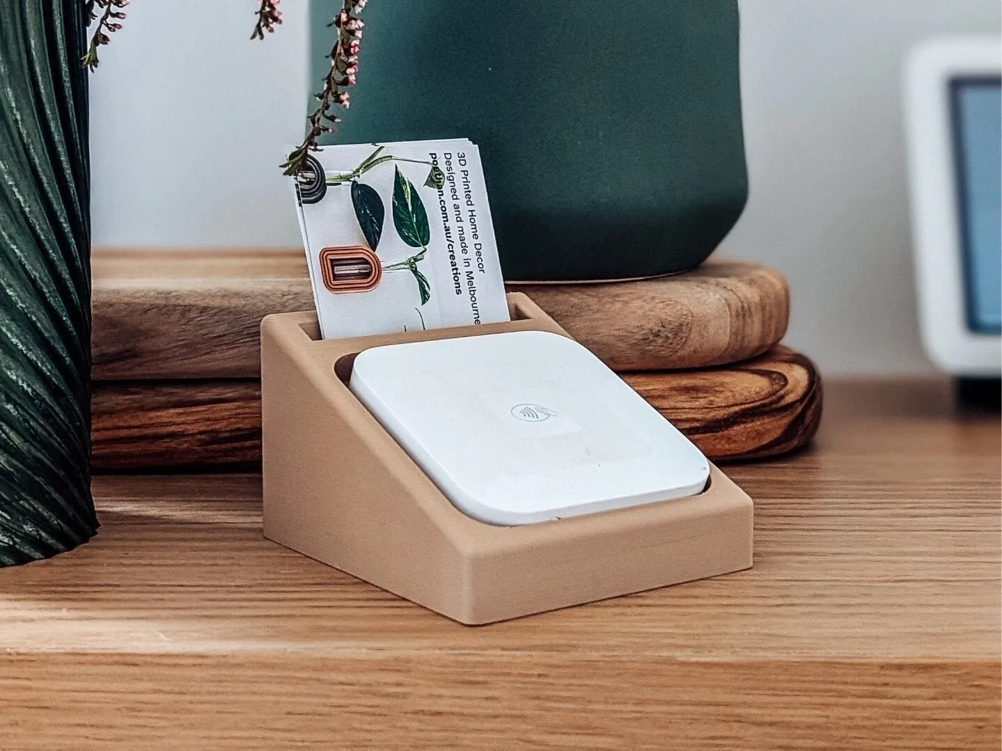 Square Card Reader Holder & Business Card, Pop Up Stand
