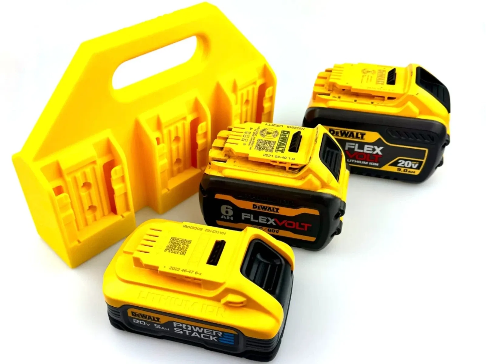 DeWalt Battery Holder / Caddy – Wall Mountable Rack Holds 6 x 18V & 20V Max