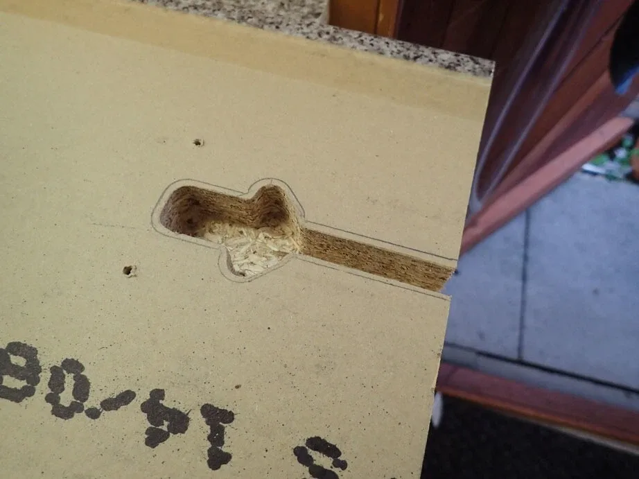 Kitchen Top Router Jig, Connecting Bolt Template For Worktop