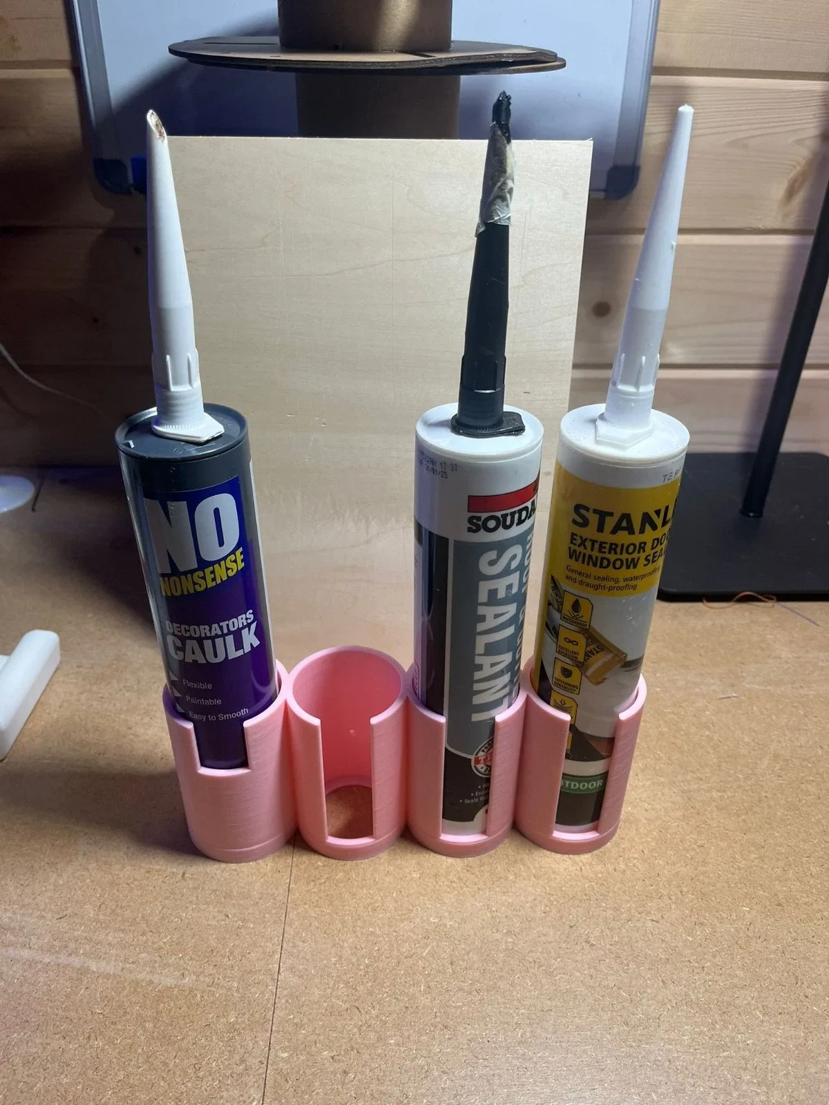 4 Tube Silicone Sealant Holder – Wall Mountable Caulk Storage Rack