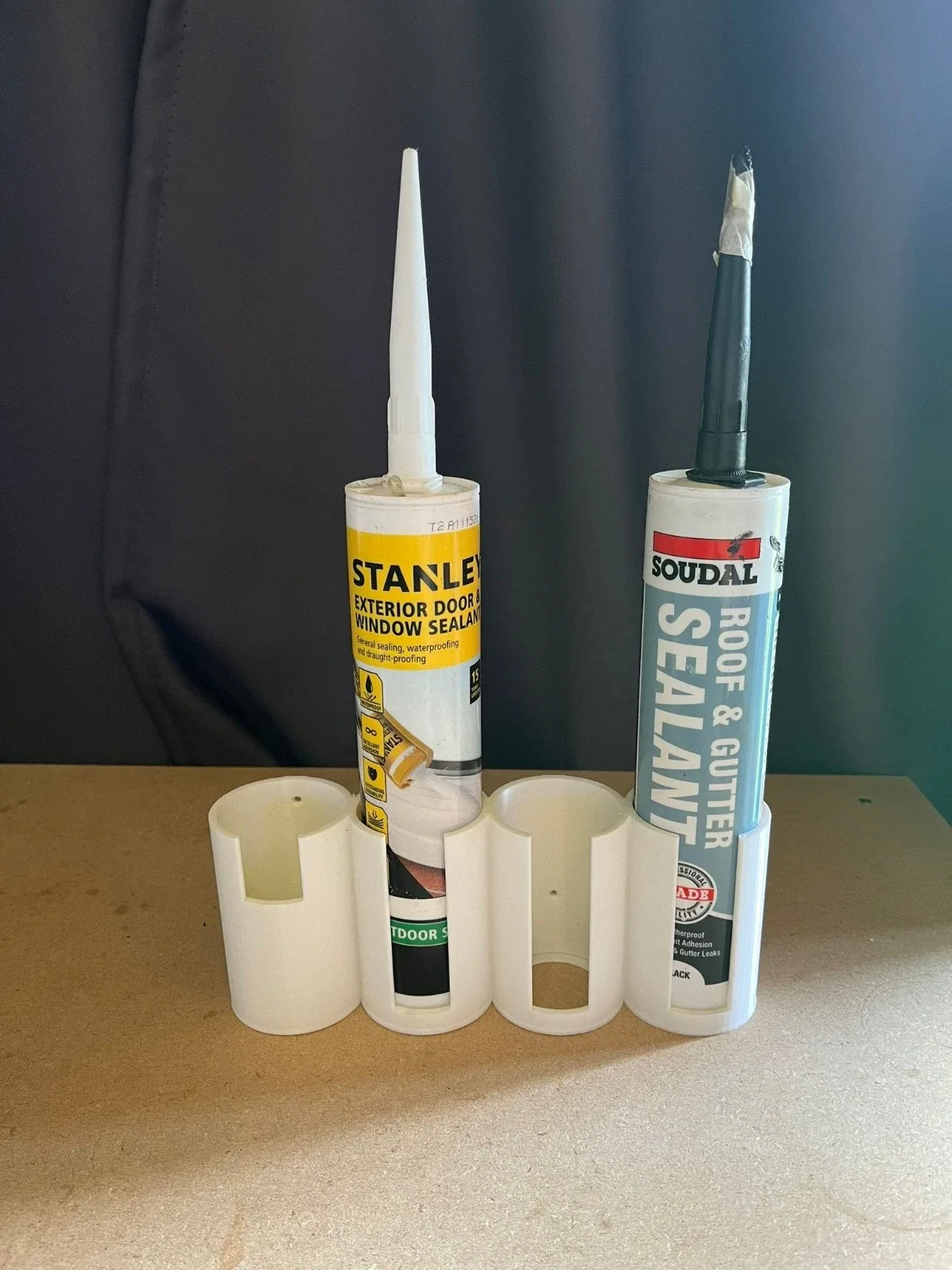 4 Tube Silicone Sealant Holder – Wall Mountable Caulk Storage Rack