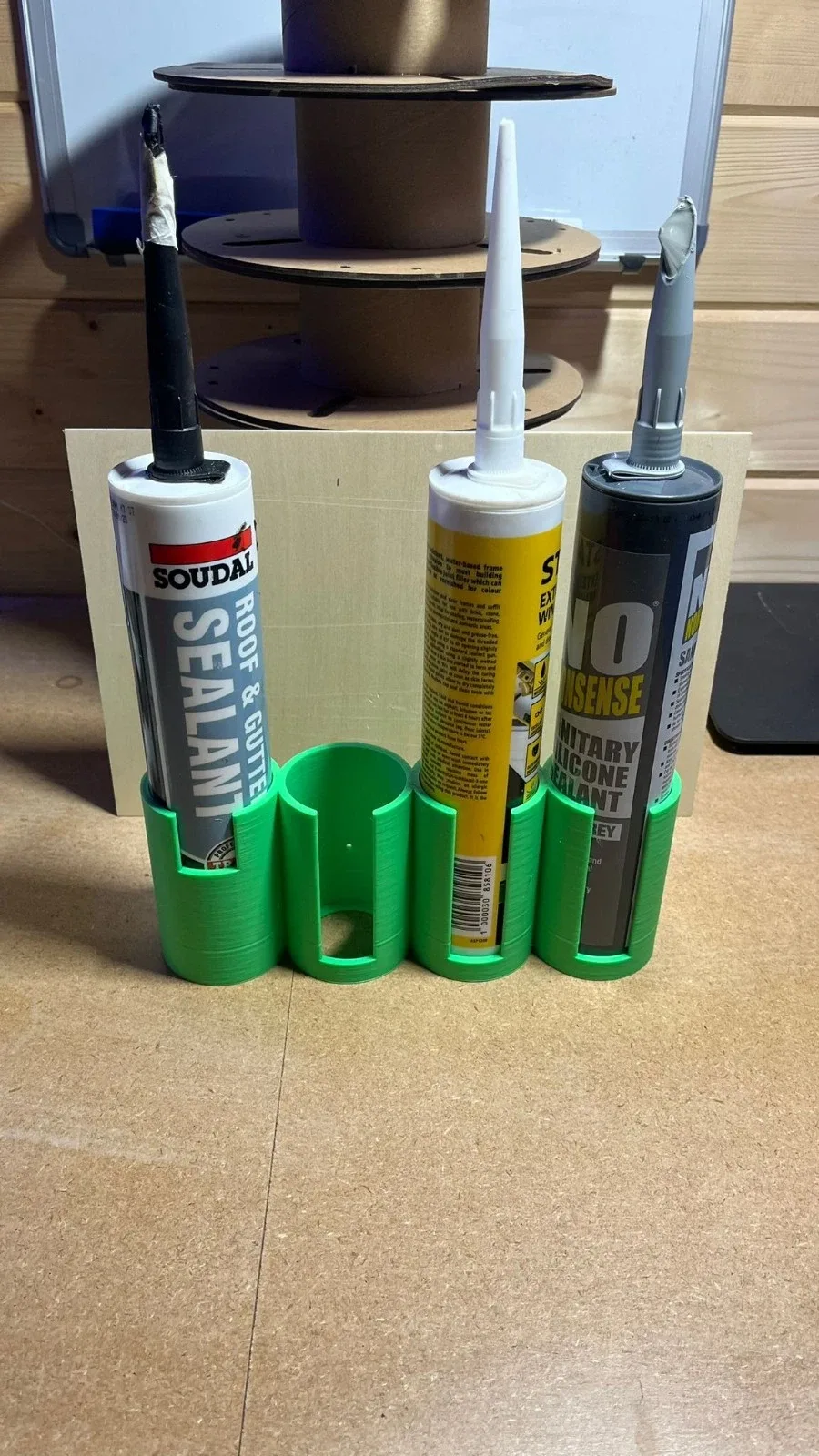 4 Tube Silicone Sealant Holder – Wall Mountable Caulk Storage Rack