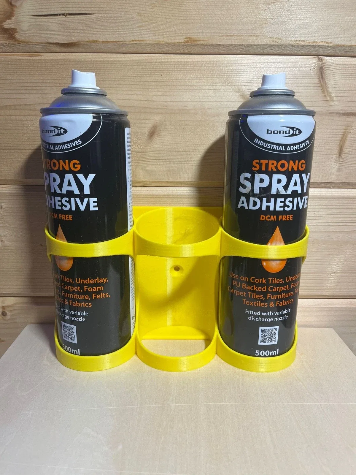 Wall Mountable Spray Can Holder - Holds 3 Aerosol Cans - Organiser for Workshop