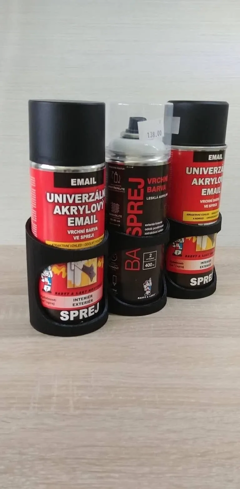 Wall Mountable Spray Can Holder - Holds 3 Aerosol Cans - Organiser for Workshop