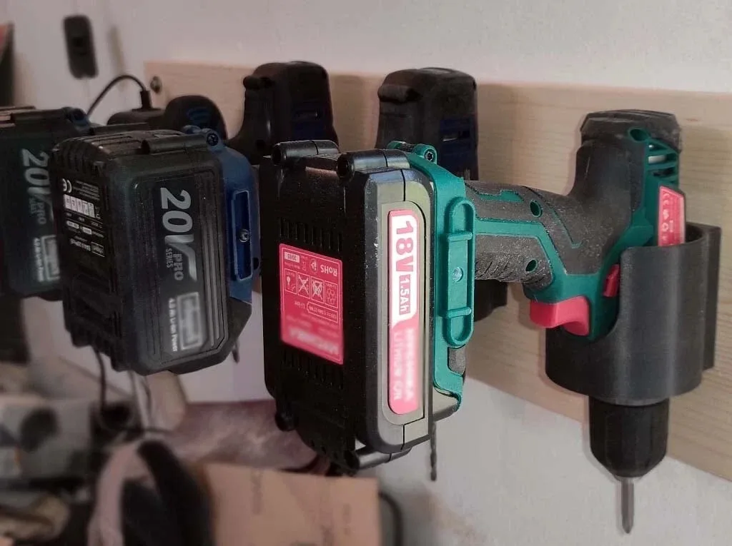 Drill Holder Wall Mounted, Power Tools, Pack Of 2