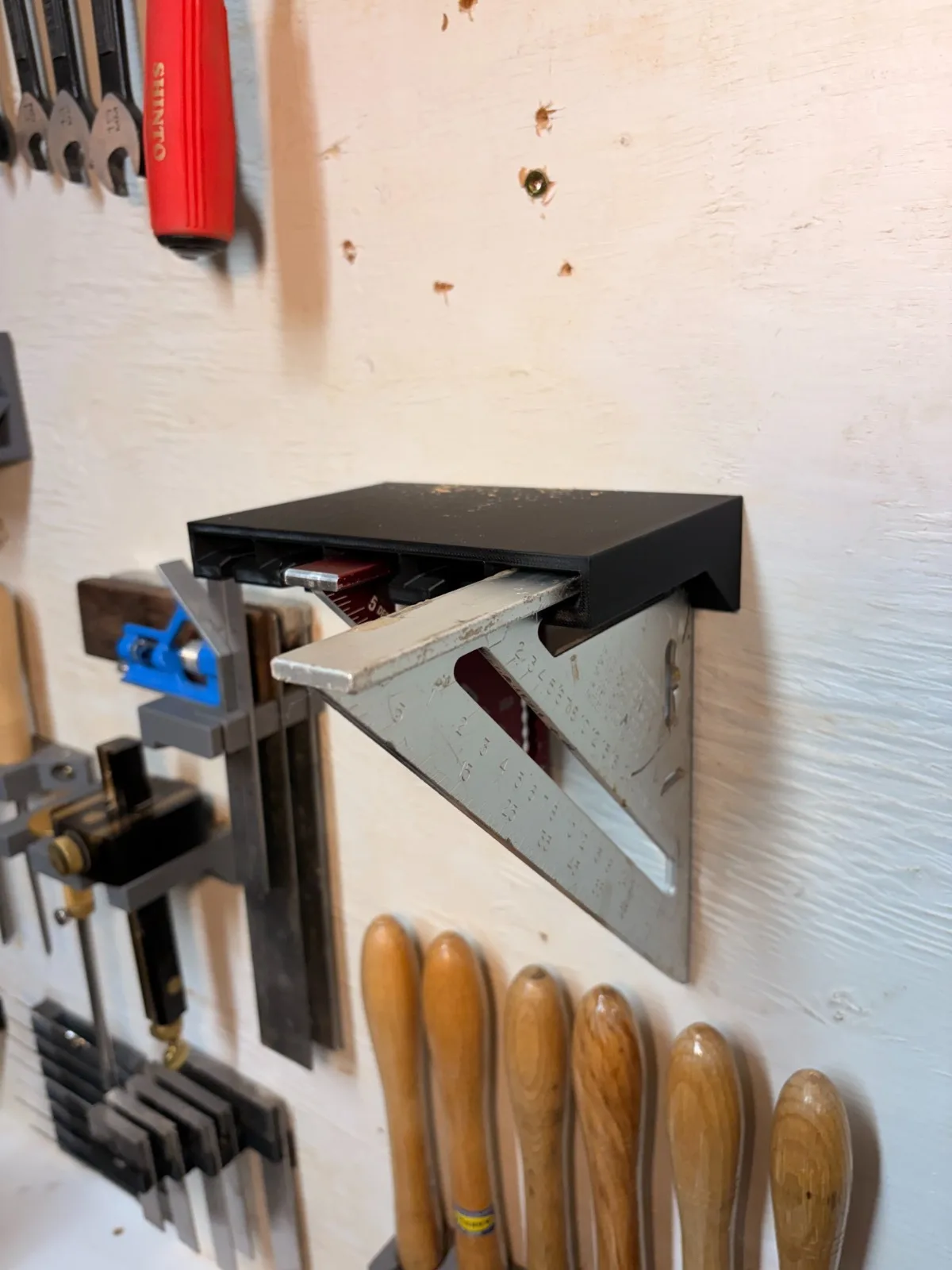 Framing Speed Square Holder, Wall Mountable, Workshop Tidy