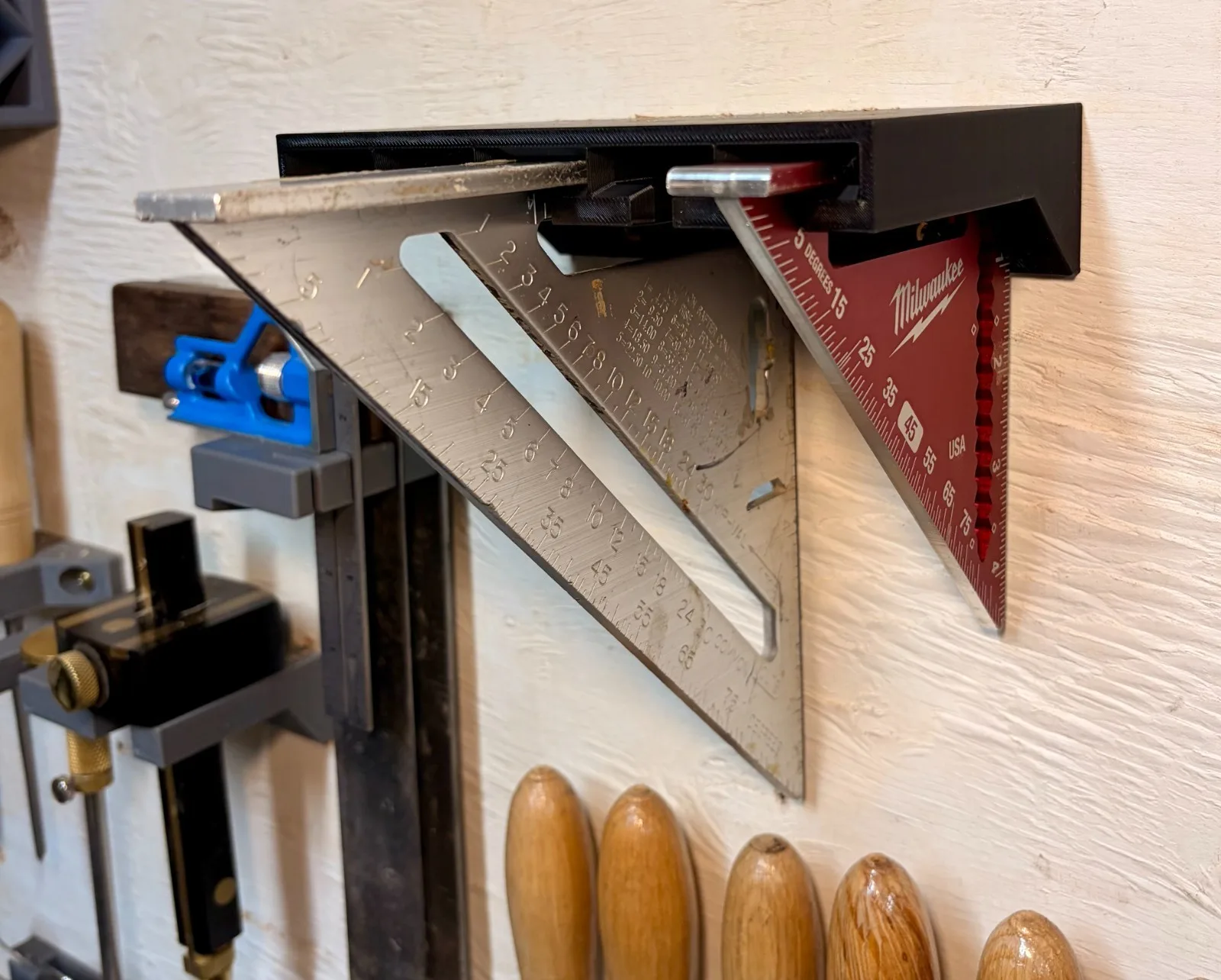 Framing Speed Square Holder, Wall Mountable, Workshop Tidy