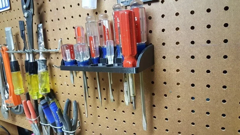 Screwdriver Holder Wall/Van Mount, Keep Tidy, 14 Screwdrivers
