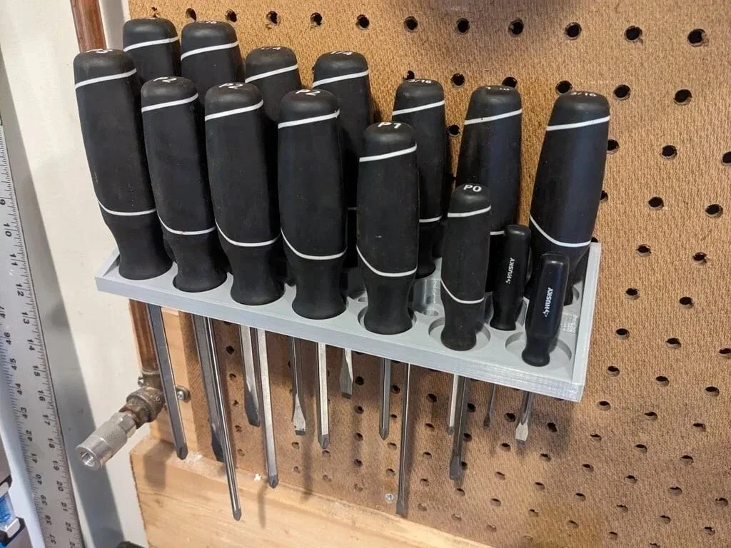 Screwdriver Holder Wall/Van Mount, Keep Tidy, 14 Screwdrivers