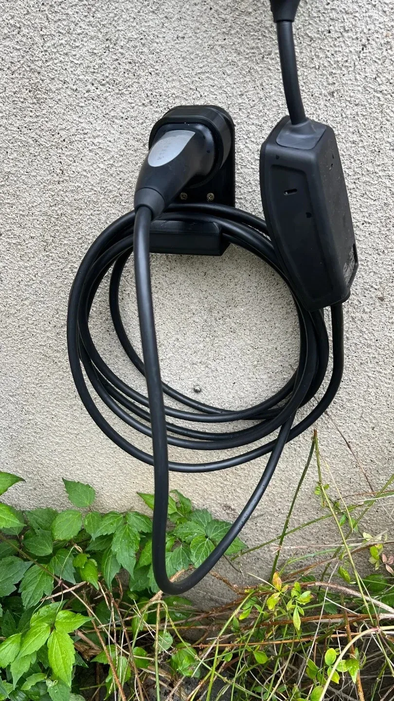 Type 2 EV Charger Plug Holder — Wall Mount Bracket