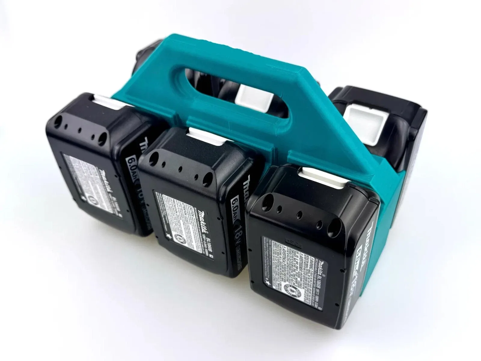 Makita Battery Holder / Caddy – Wall Mount Rack Holds 6 x 18V Batteries